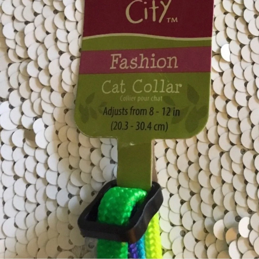 ✔️🌸Ⓜ️Bundle Whiskey city Cat Collar And Matching Leash NWT